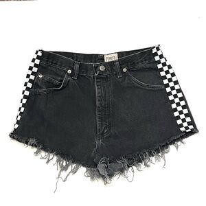 Furst Of A Kind Vintage Up Cycled Reworked Wrangler Denim Jean Short Size Small